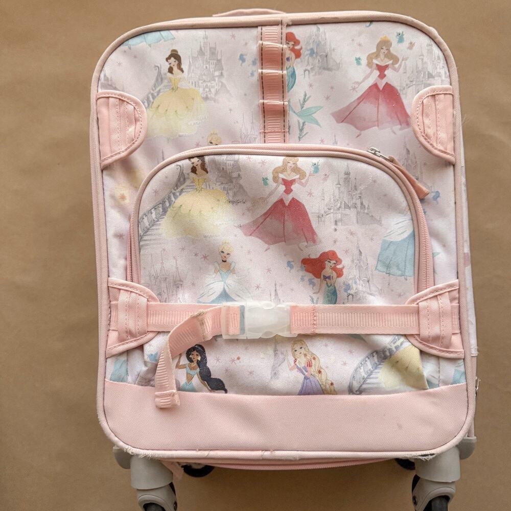Pottery Barn Kids Disney Princess Castle Carry On Spinner Luggage Soft Sided